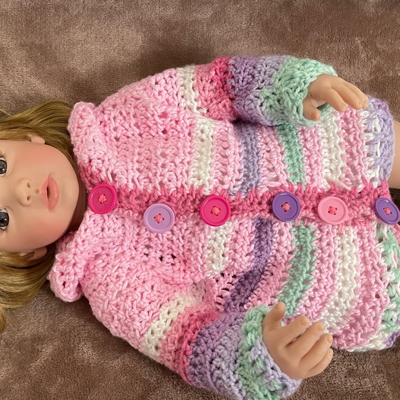 Handmade Crochet Baby Girl Sweater - Picture 11 of 12